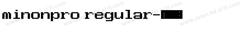 minonpro regular字体转换